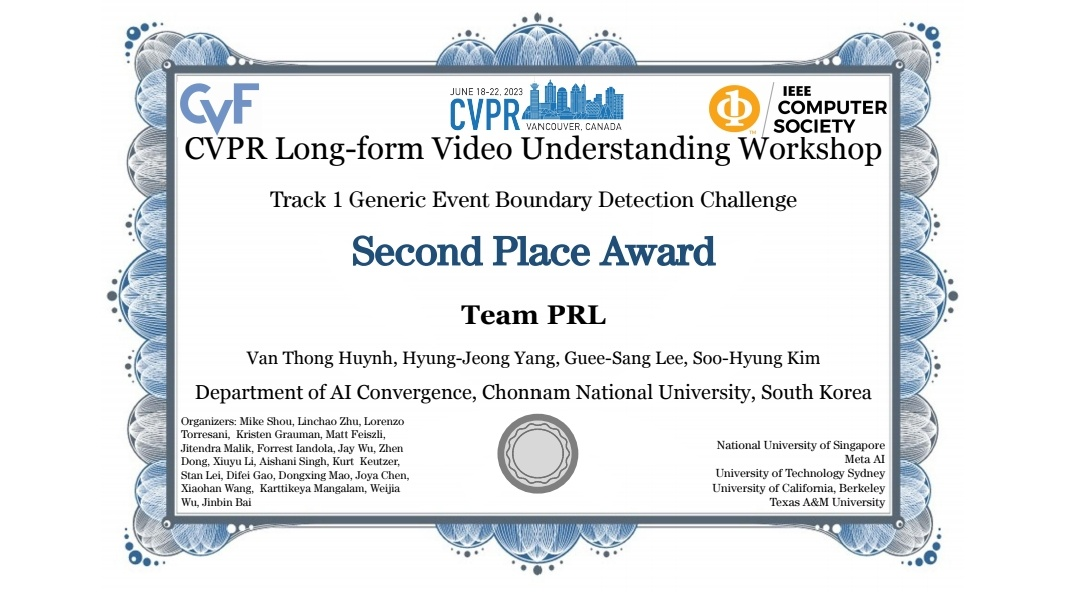 CVPR Long-form Video Understanding Workshop  Track1 2nd place_Team : PRL 첨부 이미지